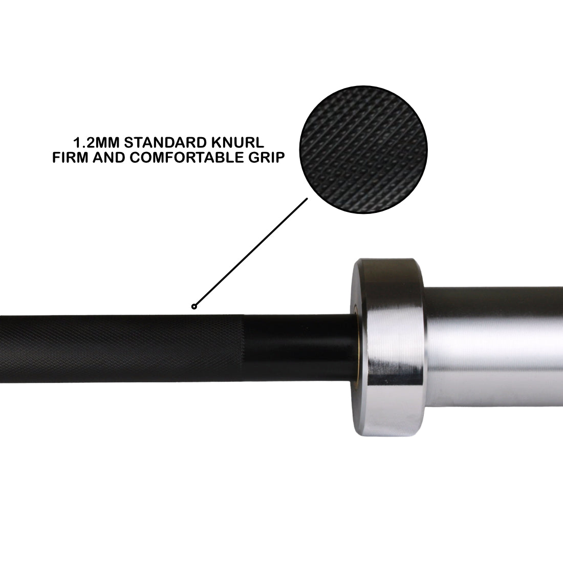 Straight Barbell 5ft (Black Oxide/Chrome) - ATEONLINESHOP
