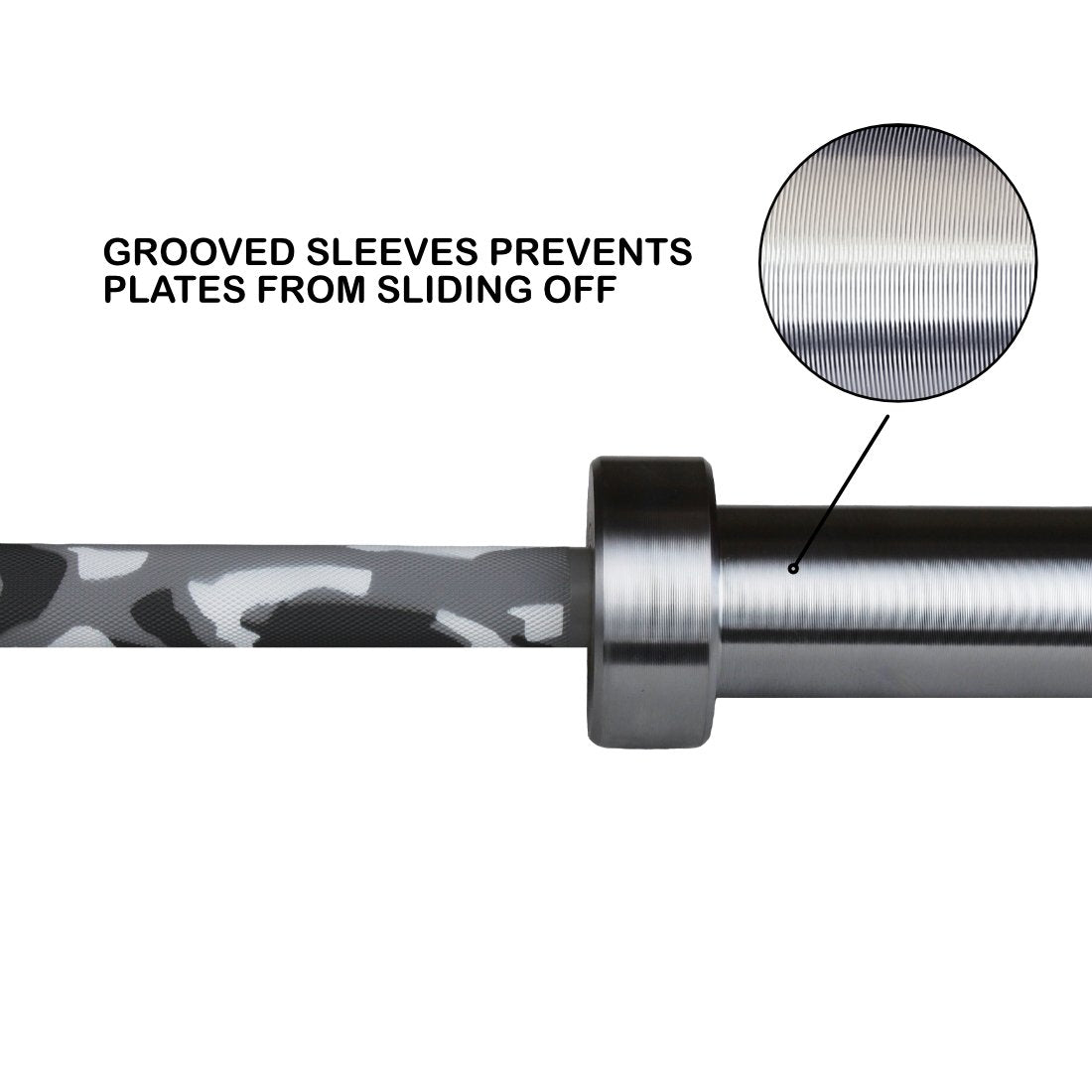 Olympic Barbell Weightlifting Arctic Camo Bar 20kg (Cerakote Camo)