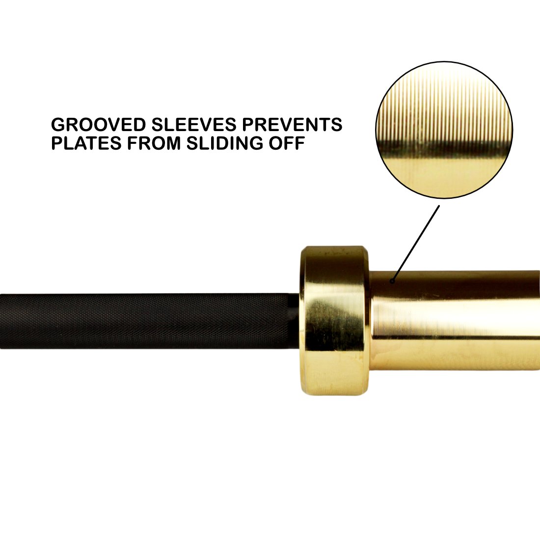 Olympic Barbell Weightlifting Eagle Bar 20kg (Gold Edition) (Black Oxide/Gold)