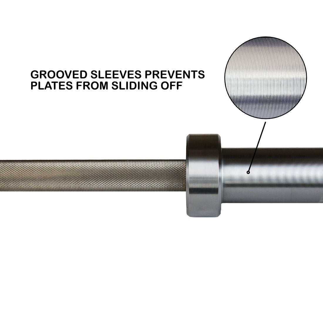 Powerlifting Barbell 20kg : Stainless Steel (IPF Specifications)