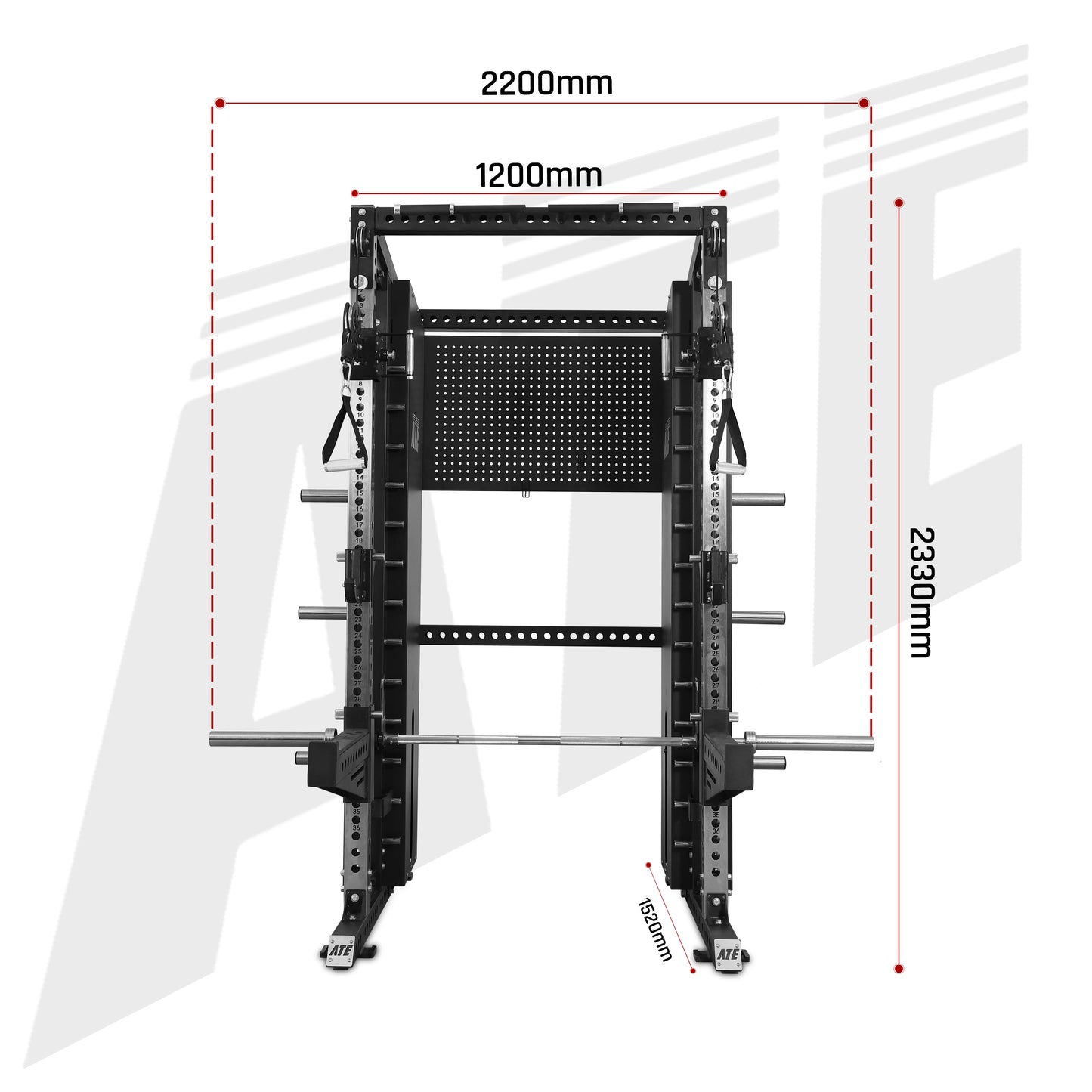 All In One Trainer X1 (Functional Trainer + Smith Machine + Squat Rack Combo)