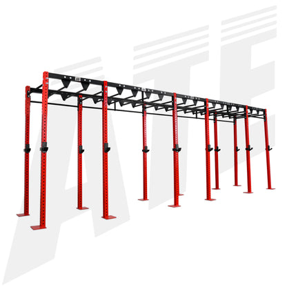 Rhino CrossFit Rig - 6 Station Rig with Monkey Bar