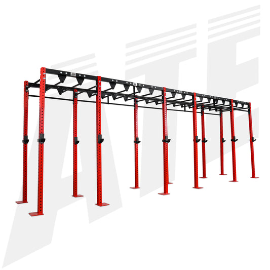 Rhino CrossFit Rig - 6 Station Rig with Monkey Bar