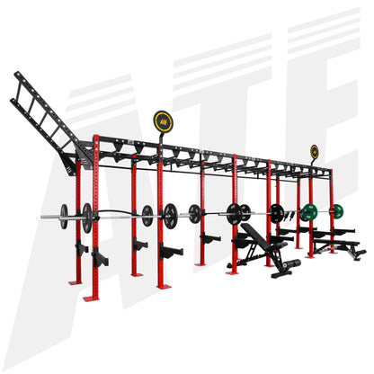 Rhino CrossFit Rig - 6 Station Rig with Monkey Bar