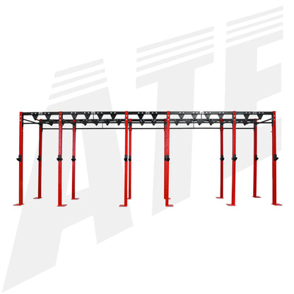 Rhino CrossFit Rig - 6 Station Rig with Monkey Bar
