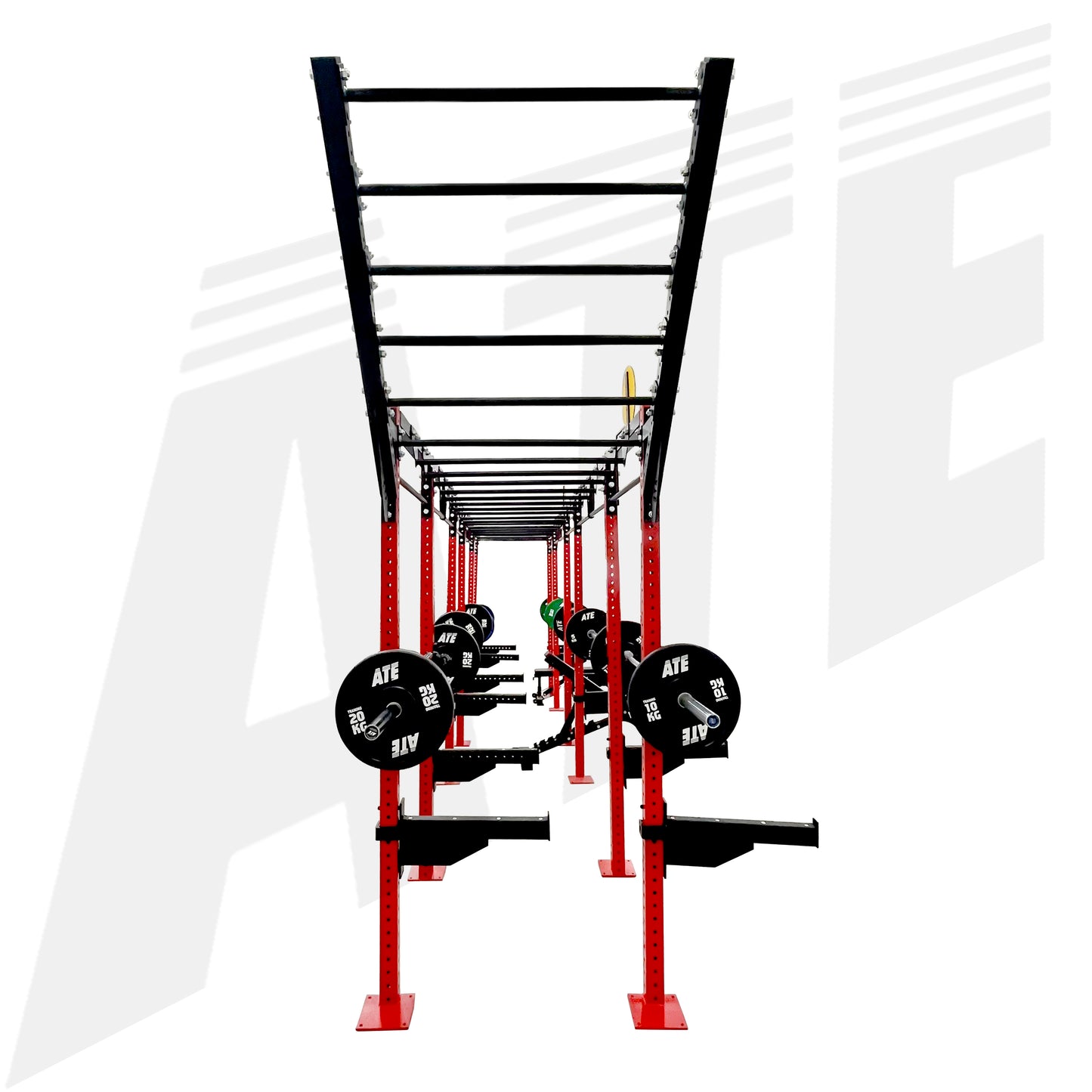 Rhino CrossFit Rig - 6 Station Rig with Monkey Bar