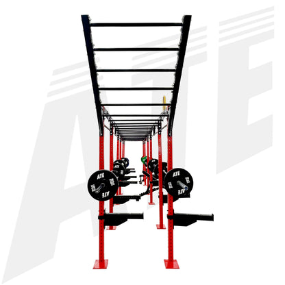 Rhino CrossFit Rig - 6 Station Rig with Monkey Bar