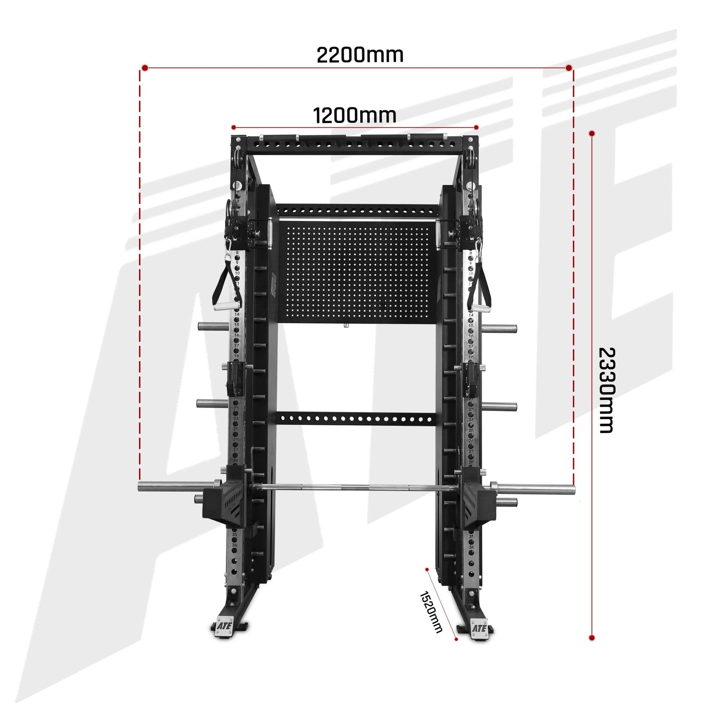 All In One Trainer X1 (Functional Trainer + Smith Machine + Squat Rack Combo) - ATEONLINESHOP