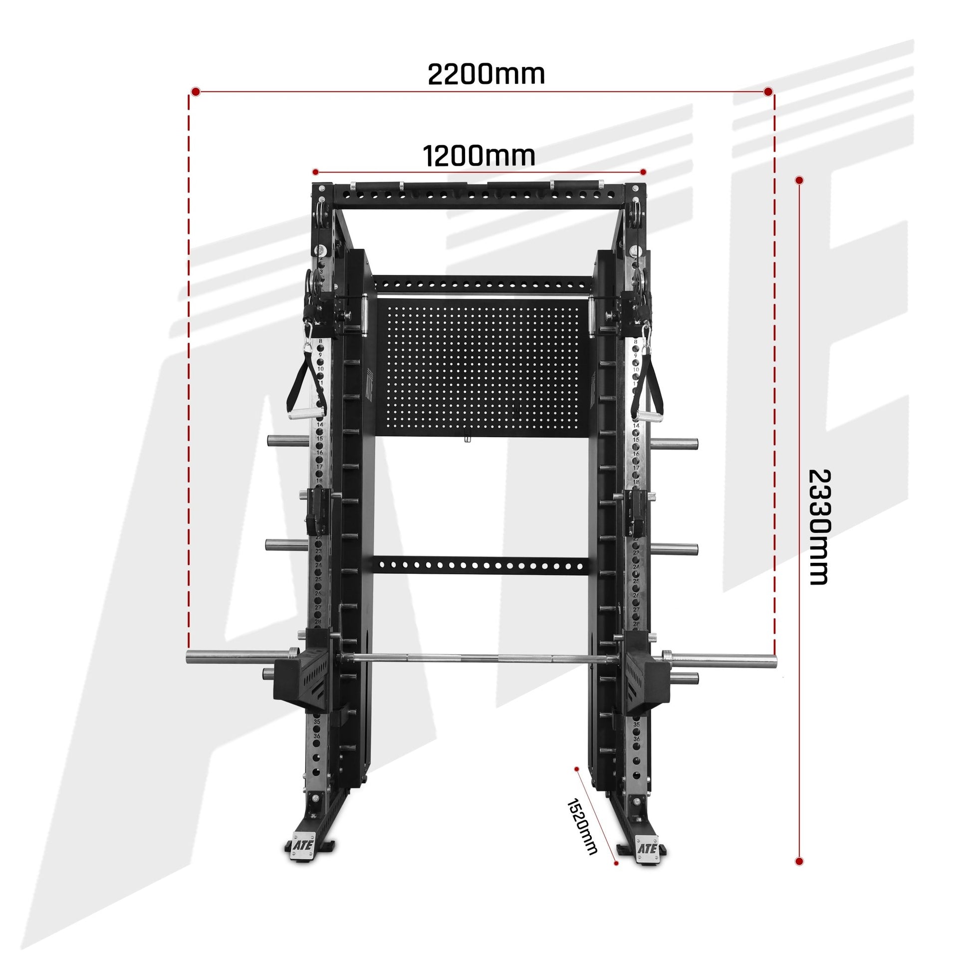 All In One Trainer X1 (Functional Trainer + Smith Machine + Squat Rack Combo) - ATEONLINESHOP