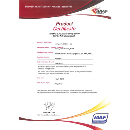 ATE Gold Brass Shot - ATEONLINESHOP