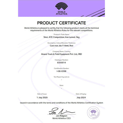 ATE Shot Put Competition Turned Iron - ATEONLINESHOP