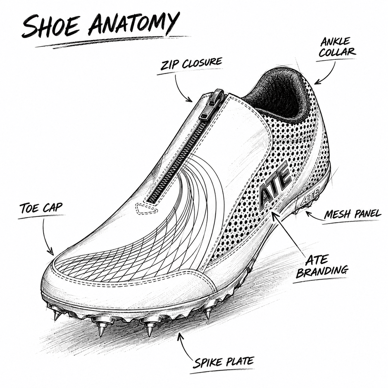 ATE Sprint Gold Running Shoes - ATEONLINESHOP
