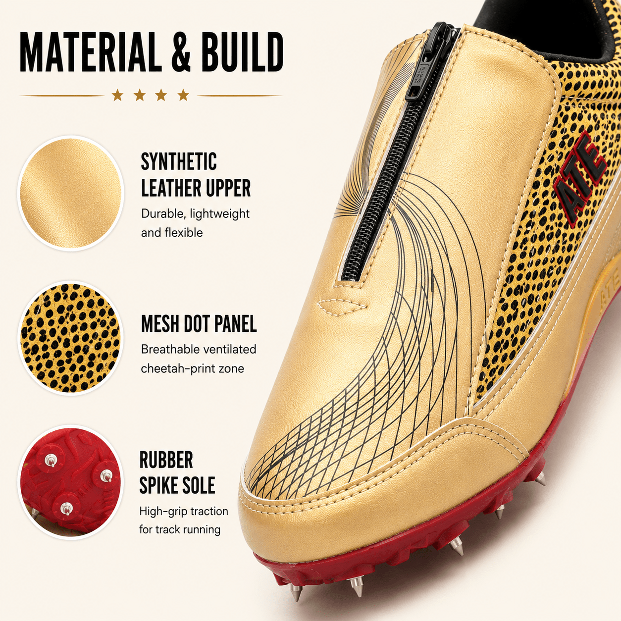 ATE Sprint Gold Running Shoes - ATEONLINESHOP