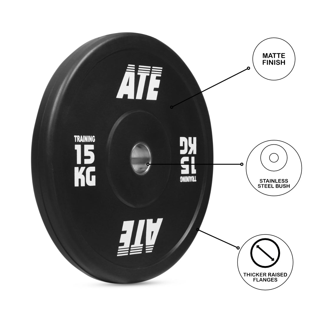 Black Bumper Plates 3.0 - ATEONLINESHOP
