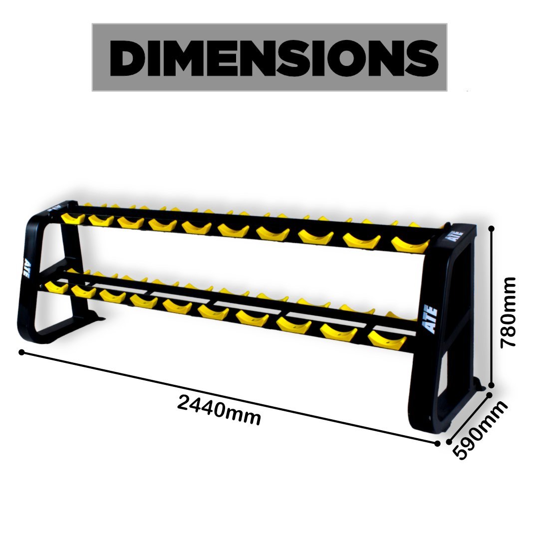 Dumbbell Rack 2 Tier - ATEONLINESHOP