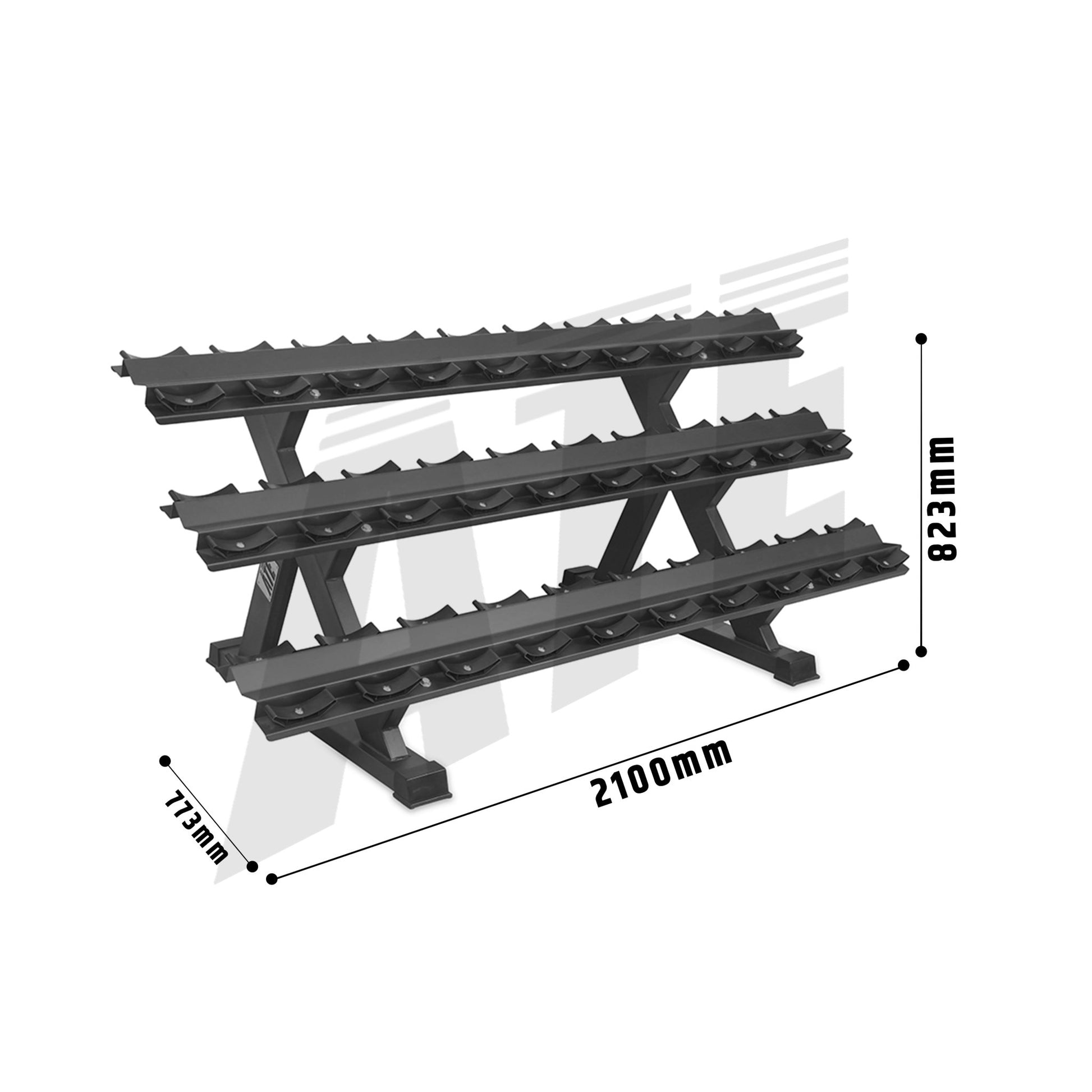 Dumbbell Rack 3 Tier - ATEONLINESHOP