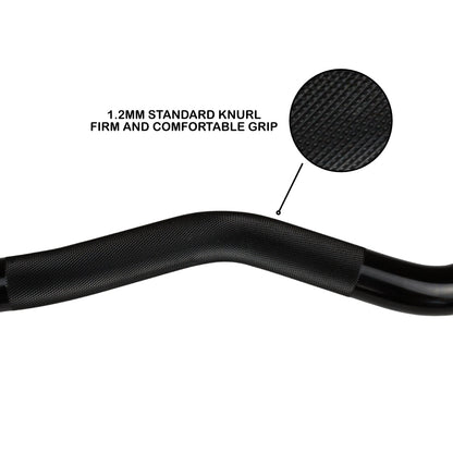 EZ Curl Barbell 4ft (Black Oxide/Chrome) - ATEONLINESHOP