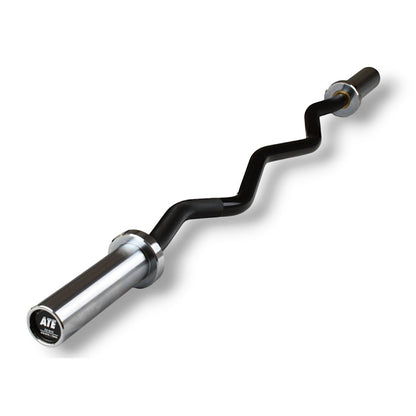 EZ Curl Barbell 4ft (Black Oxide/Chrome) - ATEONLINESHOP