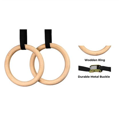 Gymnastic Rings Wooden - ATEONLINESHOP