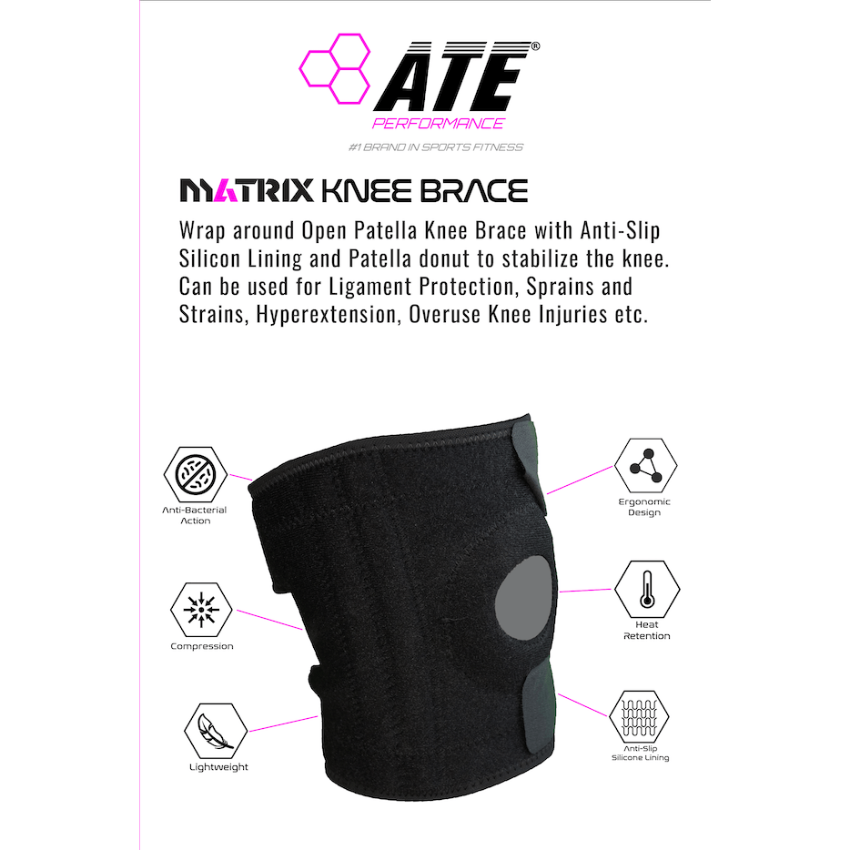 Knee Brace Open Patella - ATE Matrix Fitness - ATEONLINESHOP