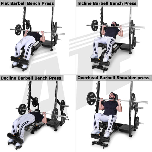Multi Olympic Bench (Flat/Incline/Decline/Overhead Presses) - ATEONLINESHOP