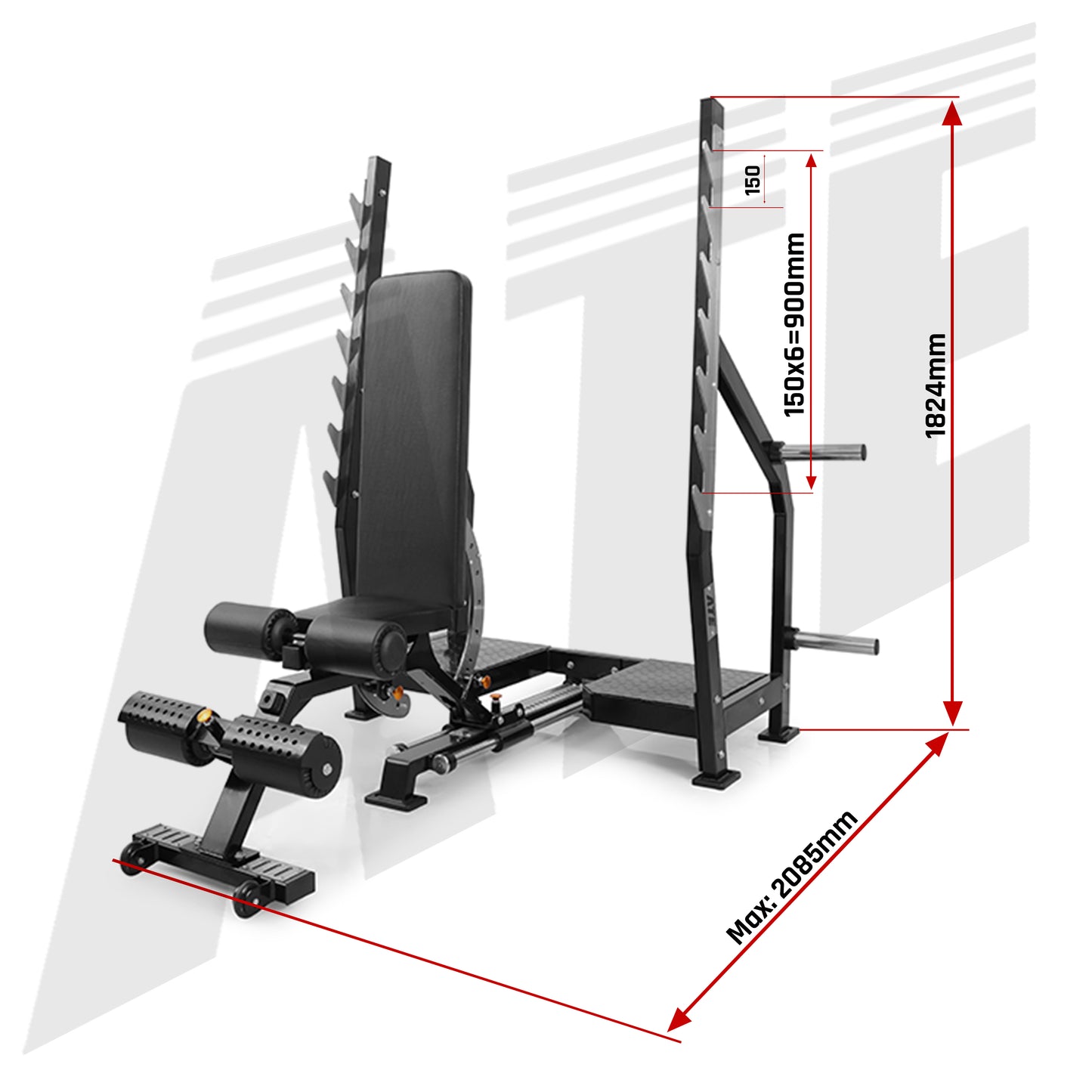Multi Olympic Bench (Flat/Incline/Decline/Overhead Presses)
