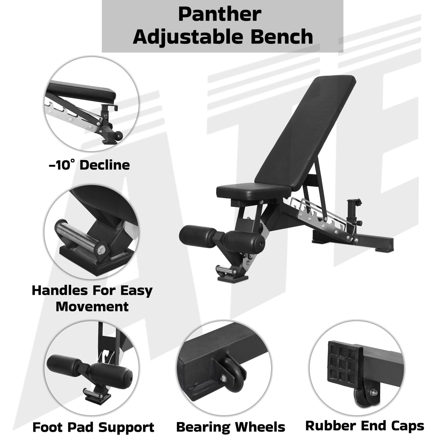 Panther Adjustable Bench - ATEONLINESHOP