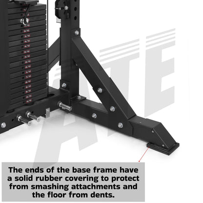 Rhino Cable Tower - Lat Pull down + Seated Row + Tricep Combo - ATEONLINESHOP