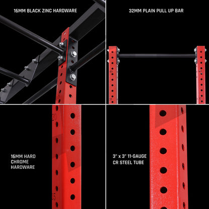Rhino CrossFit Rig - 4 Station Rig with Monkey Bar - ATEONLINESHOP