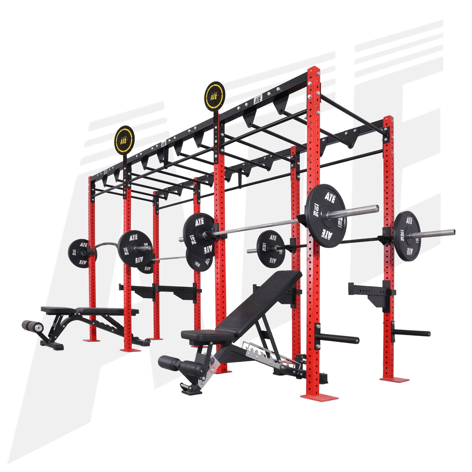 Rhino CrossFit Rig - 4 Station Rig with Monkey Bar - ATEONLINESHOP
