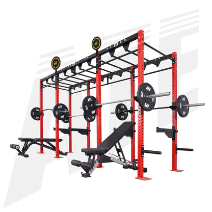 Rhino CrossFit Rig - 4 Station Rig with Monkey Bar - ATEONLINESHOP