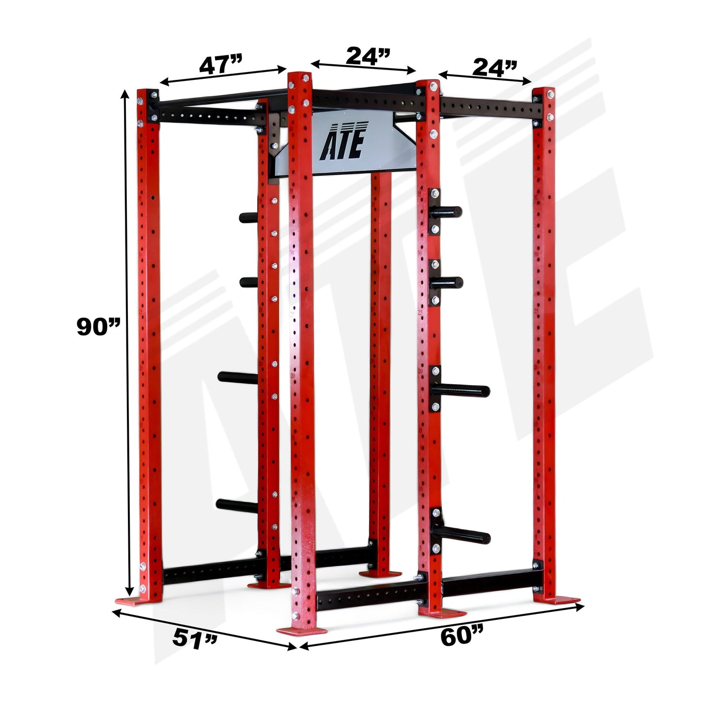 Rhino Double Half Rack V3 | 24" + 24" Depth | 6 - Post - ATEONLINESHOP
