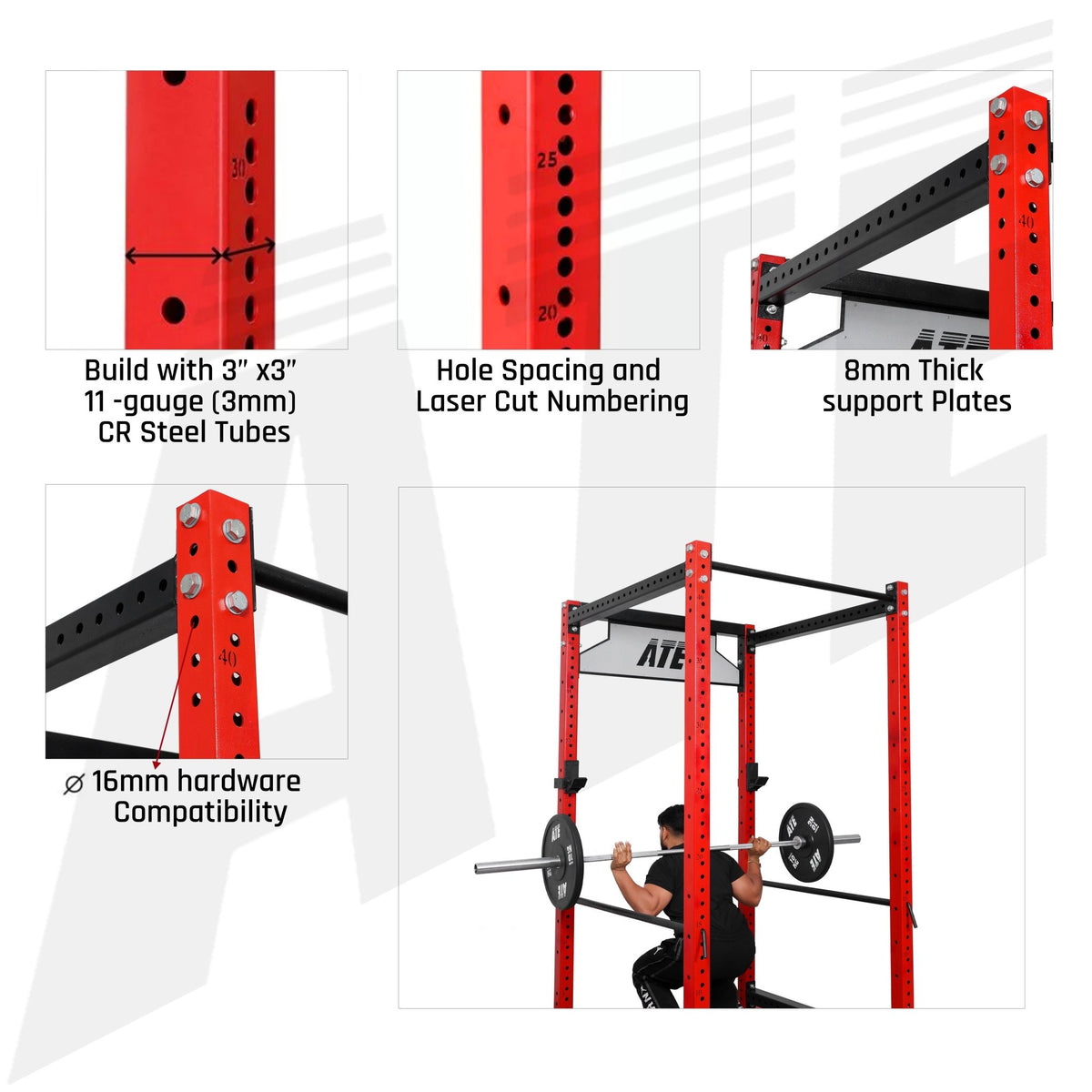 Rhino Power Rack V3 | 41" Depth | 4-Post - ATEONLINESHOP