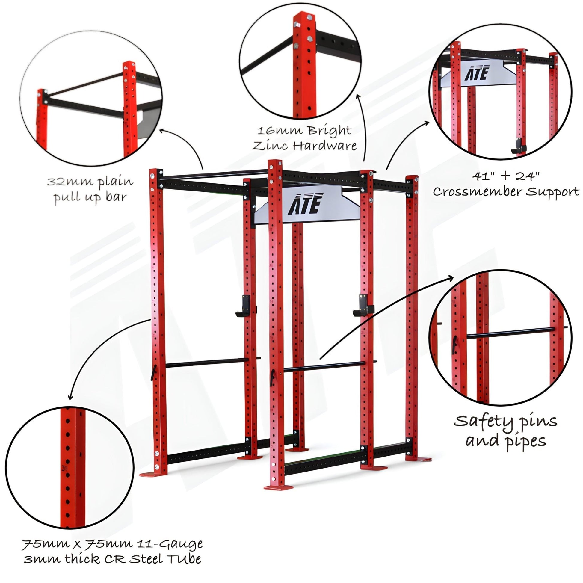 Rhino Power Rack V3 | 41" Depth | 6 - Post - ATEONLINESHOP