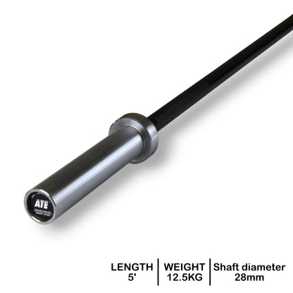 Straight Barbell 5ft (Black Oxide/Chrome) - ATEONLINESHOP