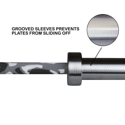 Olympic Barbell Weightlifting Arctic Camo Bar 20kg (Cerakote Camo) - ATEONLINESHOP