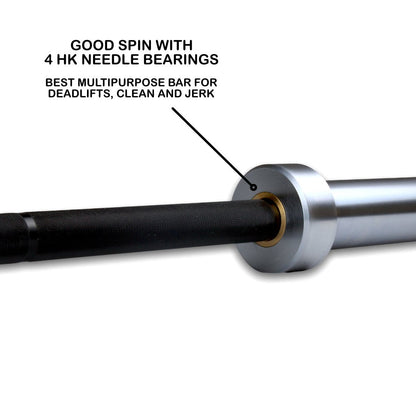 Olympic Barbell Weightlifting Eagle Bar 20kg (Black Oxide/Chrome) - ATEONLINESHOP