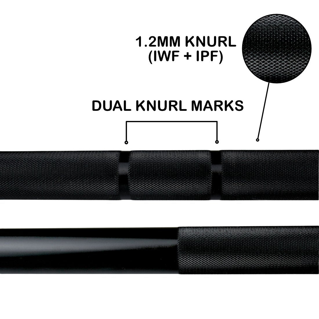 Olympic Barbell Weightlifting Eagle Bar 20kg (Black Oxide/Chrome) - ATEONLINESHOP