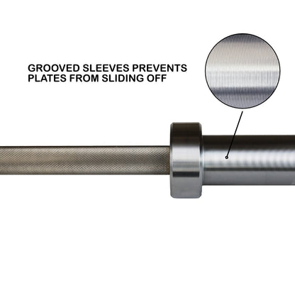 Powerlifting Barbell 20kg : Stainless Steel (IPF Specifications) - ATEONLINESHOP