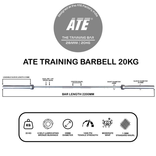 Olympic Barbell Training 20kg - ATEONLINESHOP