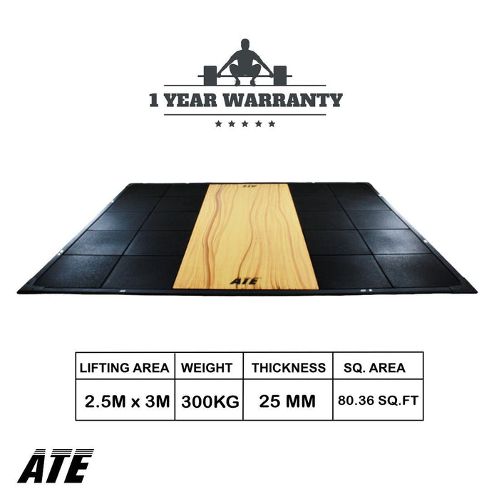 Weightlifting Platform Training (2.5m x 3m x 25mm) - ATEONLINESHOP