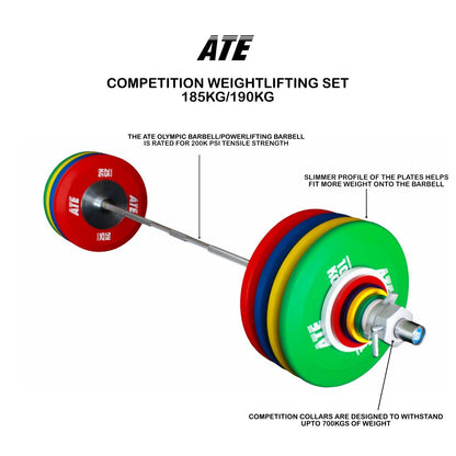 Weightlifting Set Competition (190 Kg Mens - 185 Kg Womens) - ATEONLINESHOP